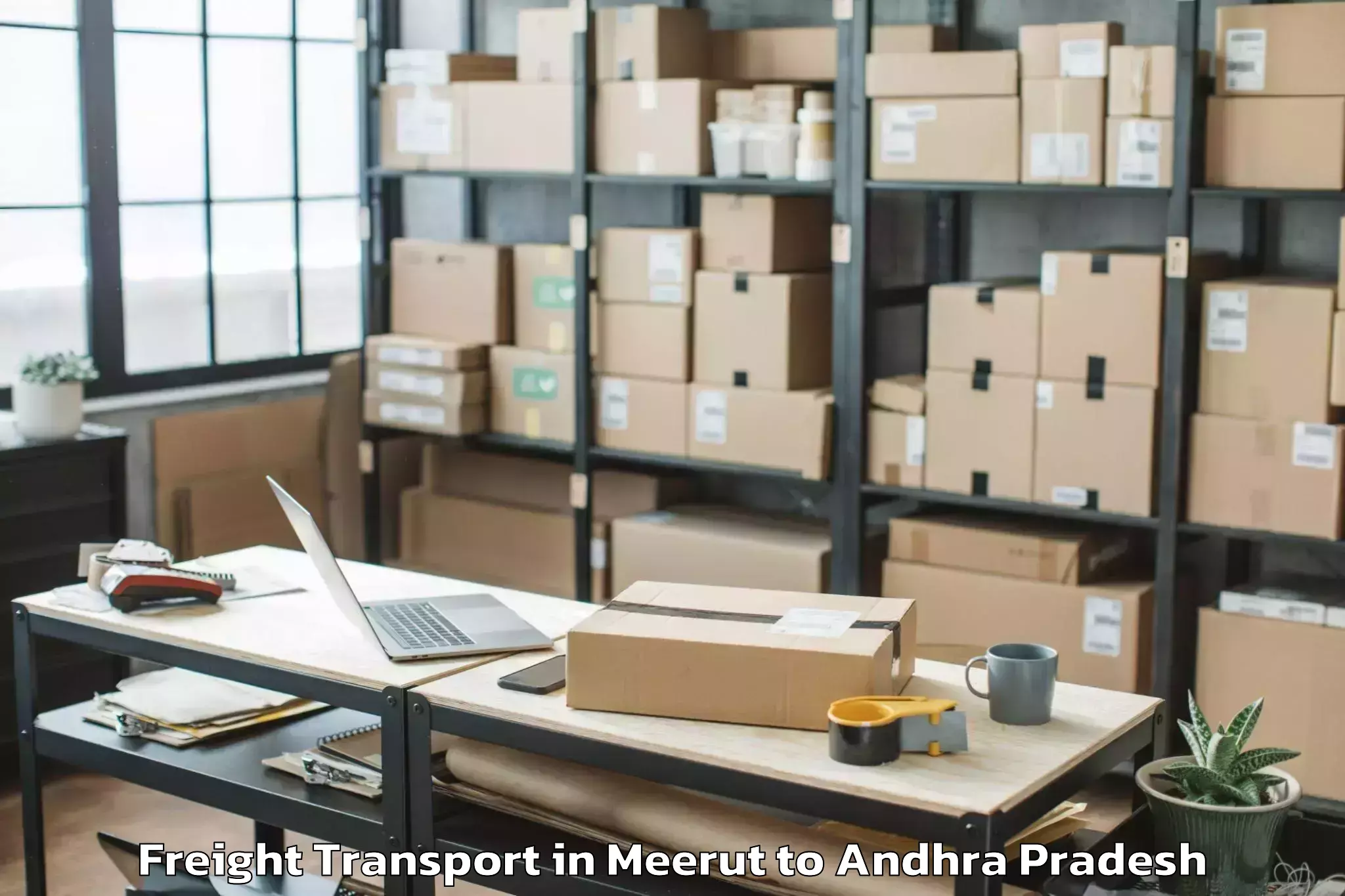 Meerut to Pellakuru Freight Transport Booking